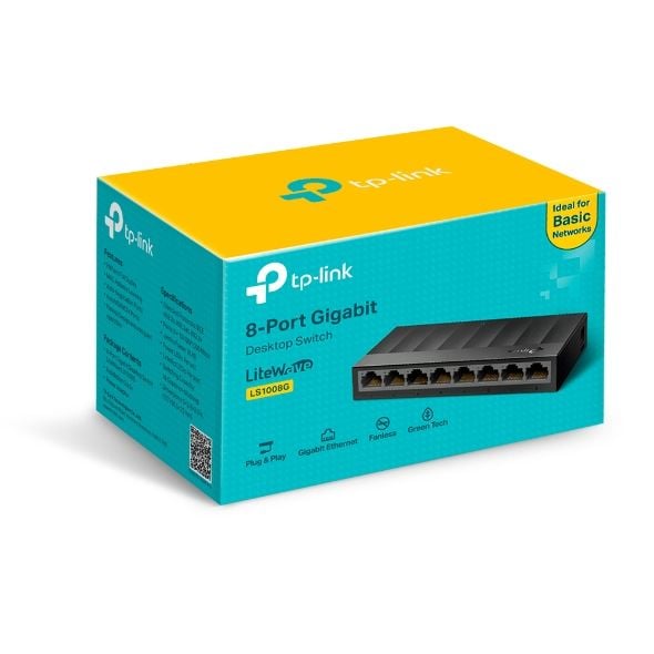Tp-Link LS1008G 8 Port 10/100/1000 Yönetilemez Plastik Kasa Switch
