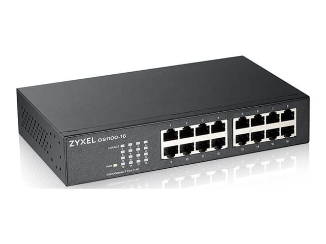 Zyxel GS1100-16 16 Port 10/100/1000 Mbps Gigabit Switch