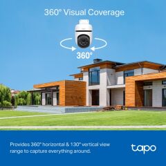TP-LINK Tapo C510W, 2K QHD, Yatay Dikey Dış Mekan IP66, WiFi, Renkli Gece Görüşü, İki Yönlü Ses Güvenlik Kamerası