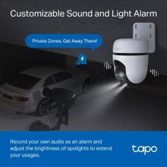 TP-LINK Tapo C510W, 2K QHD, Yatay Dikey Dış Mekan IP66, WiFi, Renkli Gece Görüşü, İki Yönlü Ses Güvenlik Kamerası