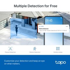TP-LINK Tapo C510W, 2K QHD, Yatay Dikey Dış Mekan IP66, WiFi, Renkli Gece Görüşü, İki Yönlü Ses Güvenlik Kamerası